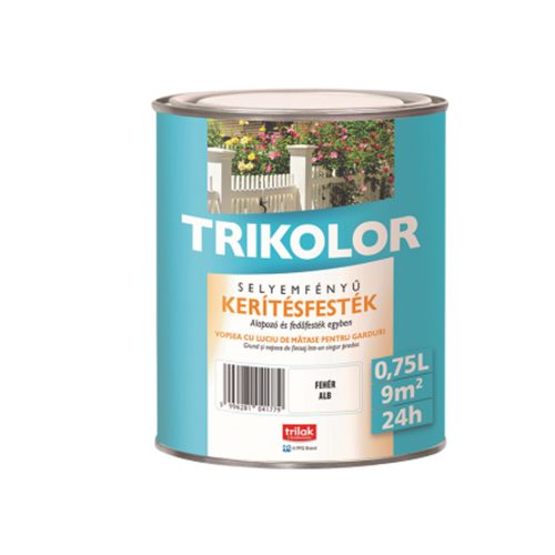 Trikolor selyemfényű kerítésfesték 0,75l