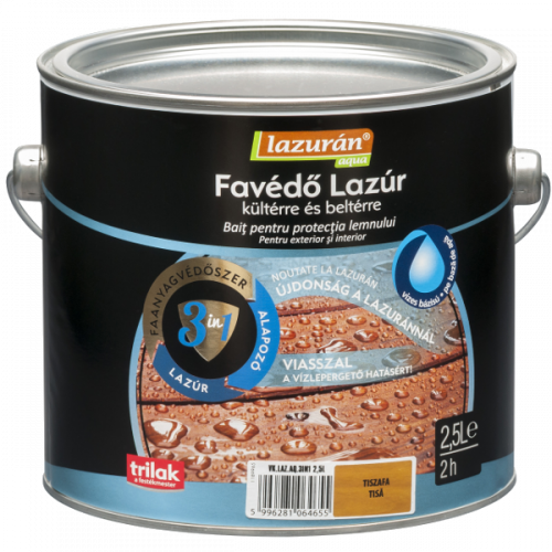 Lazurán aqua vizes bázisú vastaglazúr 2,5l