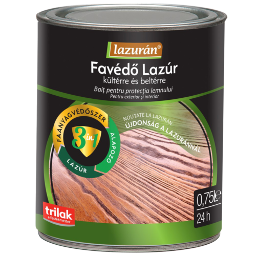 Lazurán favédő oldószeres vékonylazúr 0,75l